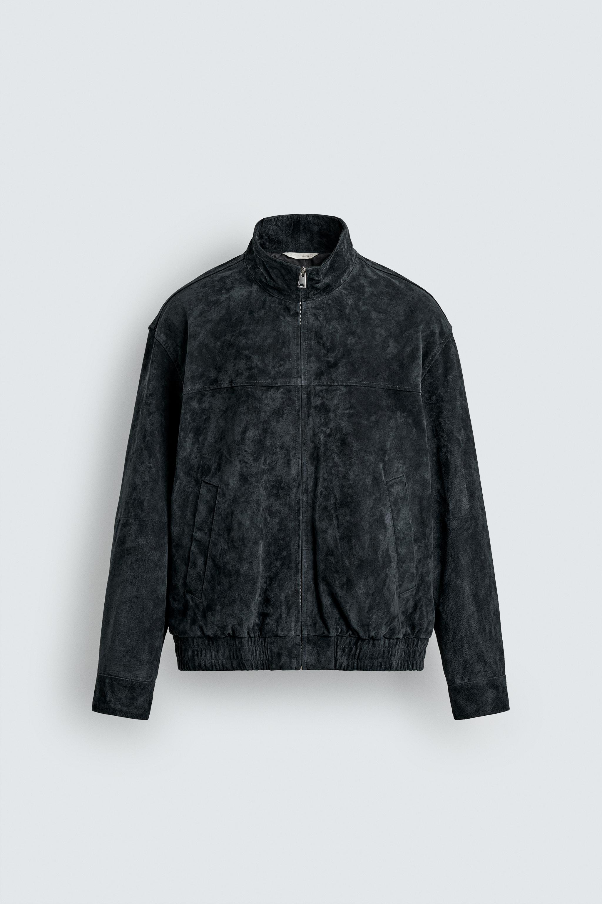 BLOUSON EN CUIR DAIM